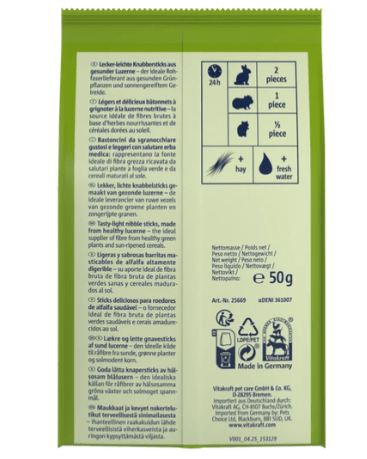VITAKRAFT GREENLINGS PALITOS DE ALFALFA 50GR2