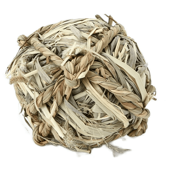 JUGUETE LORO PELOTA FIBRA DE RAFFIA1
