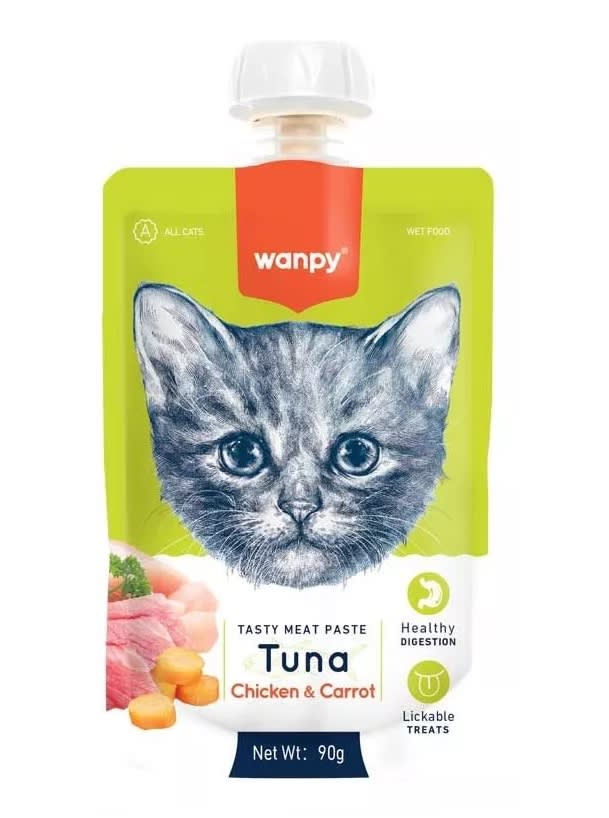WANPY TASTY GATO TUNA WITH CHICKEN & CARROT  90gr1