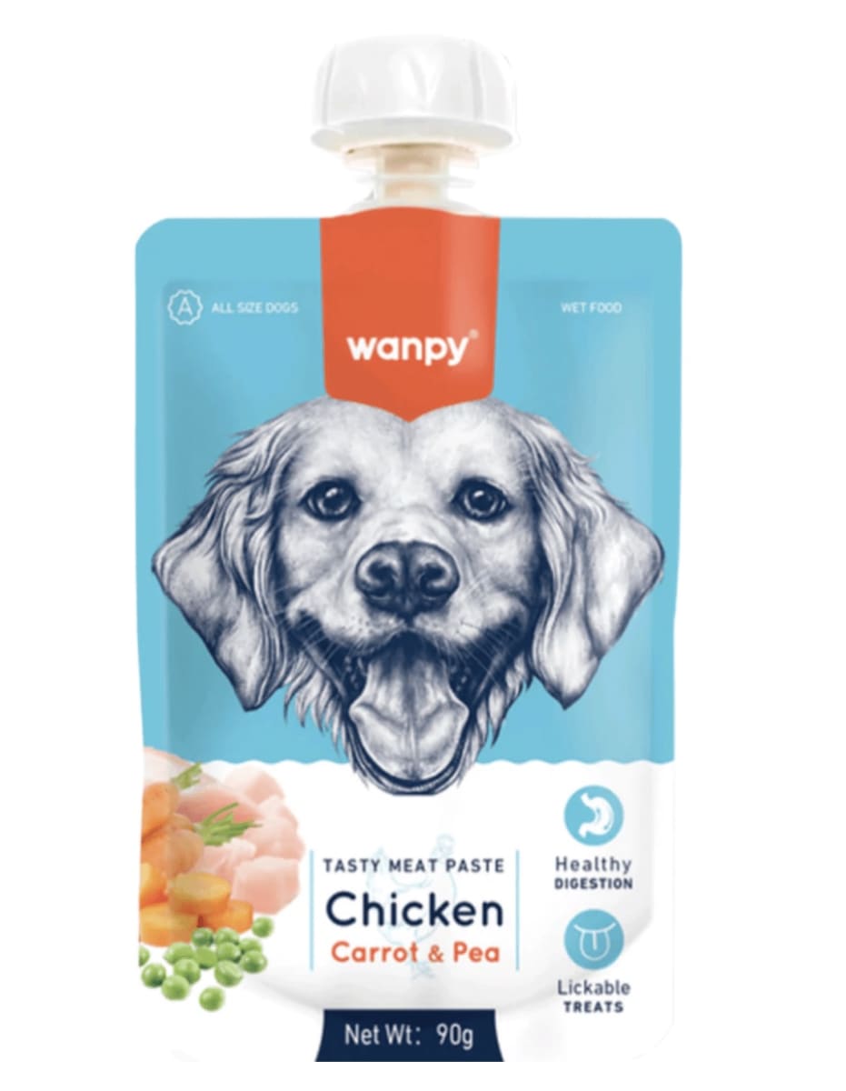 WANPY TASTY PERRO CHICKEN CARROT & PEA  90gr1