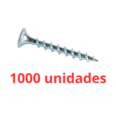 TORNILLO CRS 6X1 1/4 ZINCADO 1000 UNIDADES