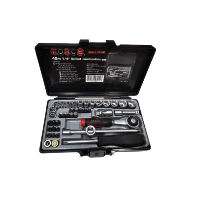 JUEGO DADO 1/4  42PCS #2421 FORCE1