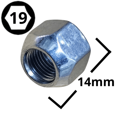TUERCA DE RUEDA 7/16 HEXAGONO 19 ABIERTA (#84)