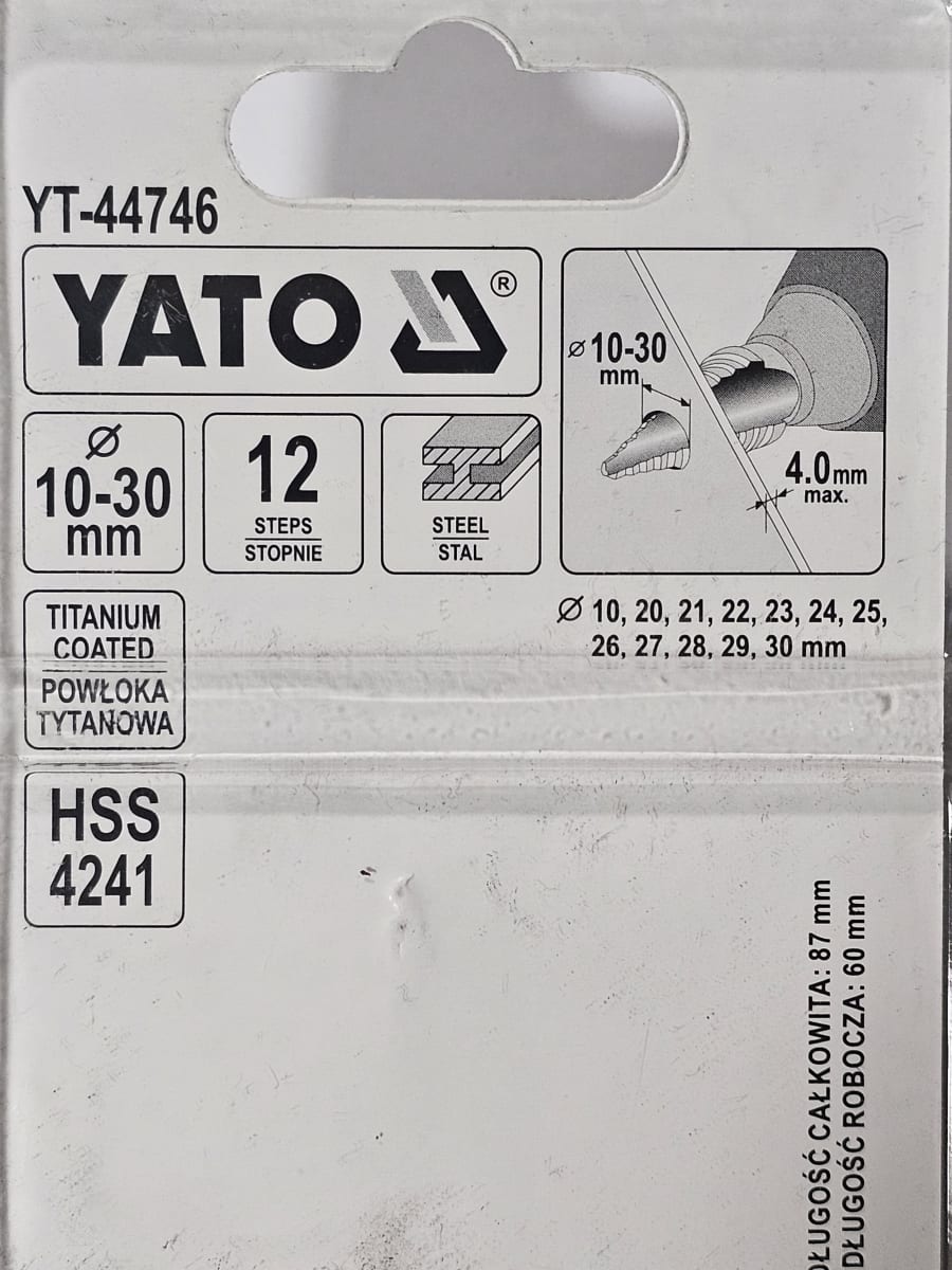 BROCA ESCALONADA 10 A 30MM YATO1