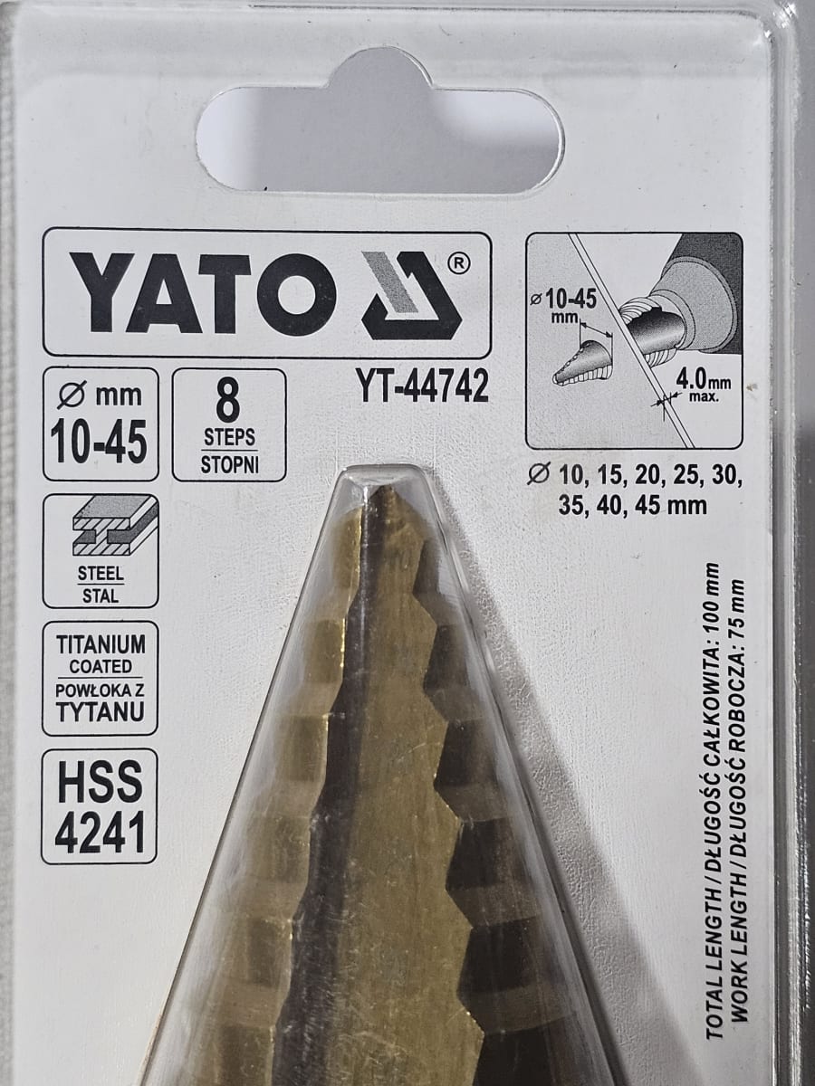BROCA ESCALONADA 10 A 45MM YATO2