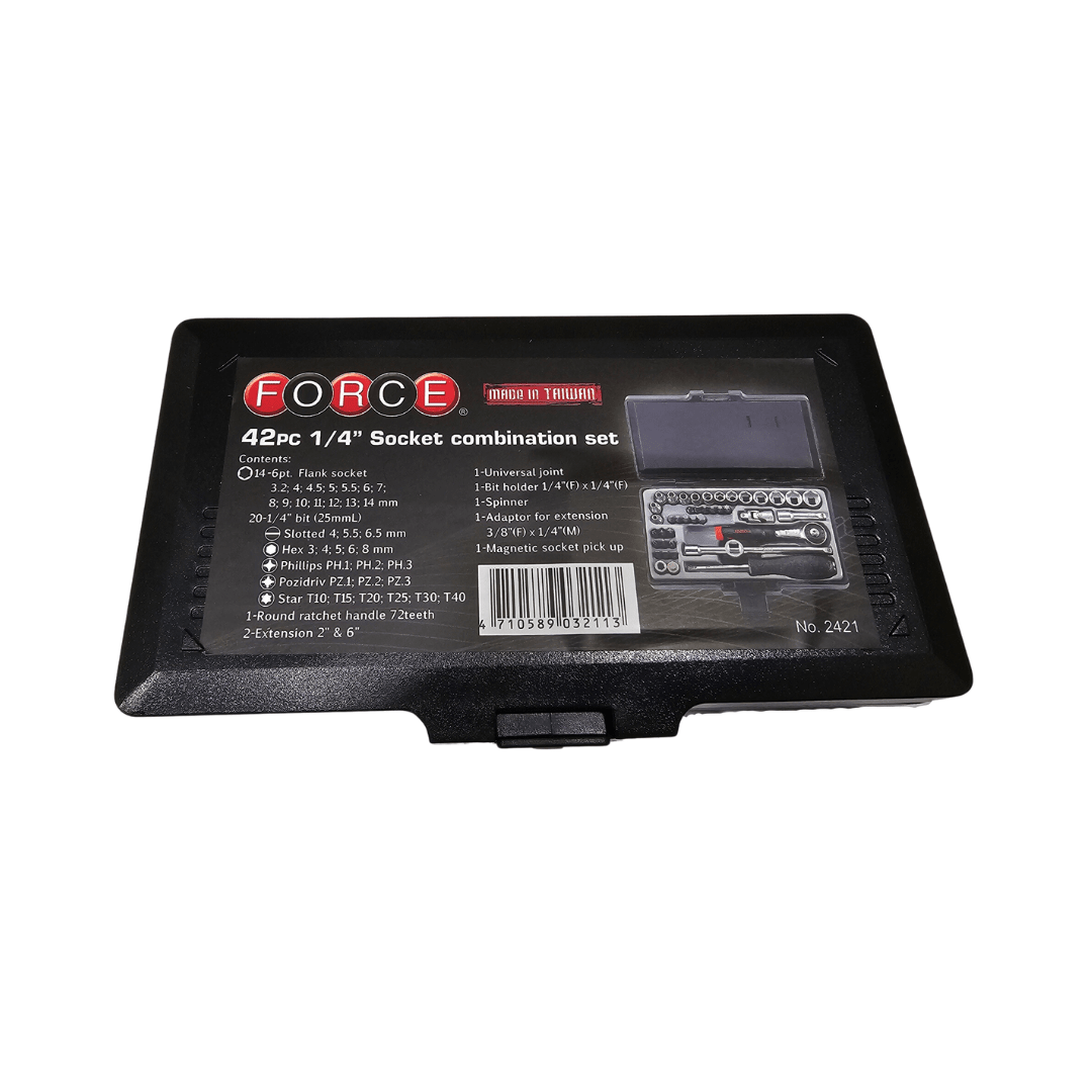 JUEGO DADO 1/4  42PCS #2421 FORCE2