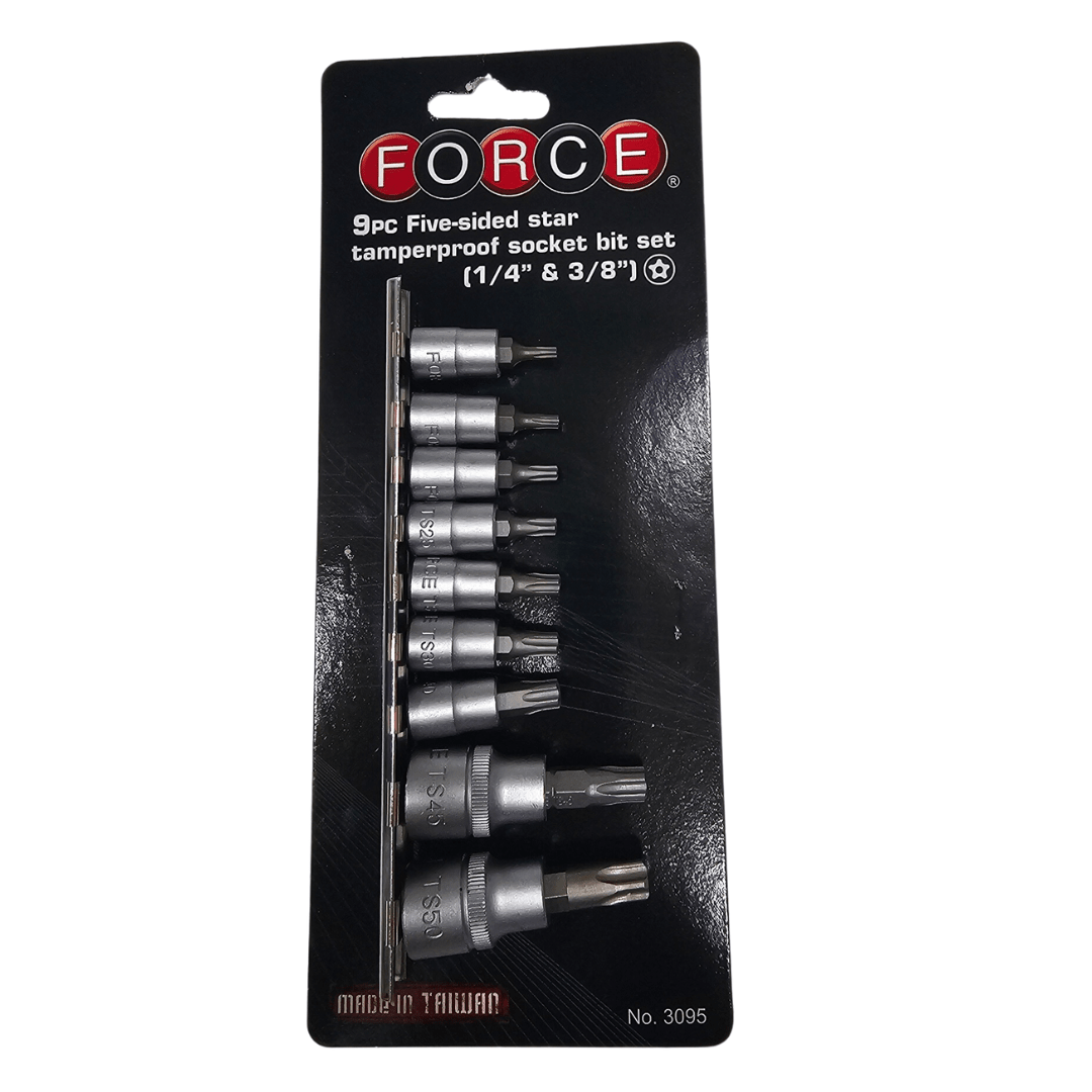 SET DADO TORX 5 PUNTAS PERFORADO #3095 FORCE 0