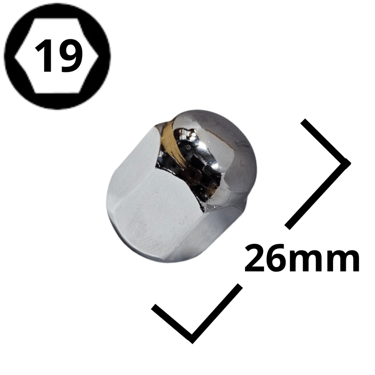TUERCA DE RUEDA 12X1.25 HEX 19 (#40) 0