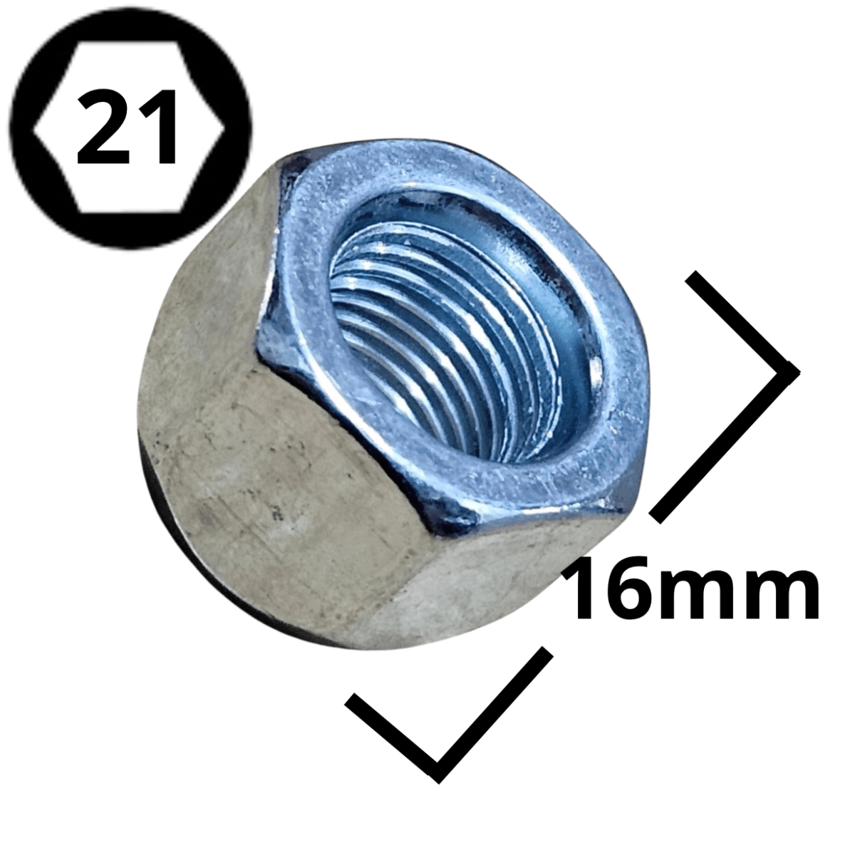 TUERCA DE RUEDA 1/2 HEXAGONO 21 ABIERTA (#85)2