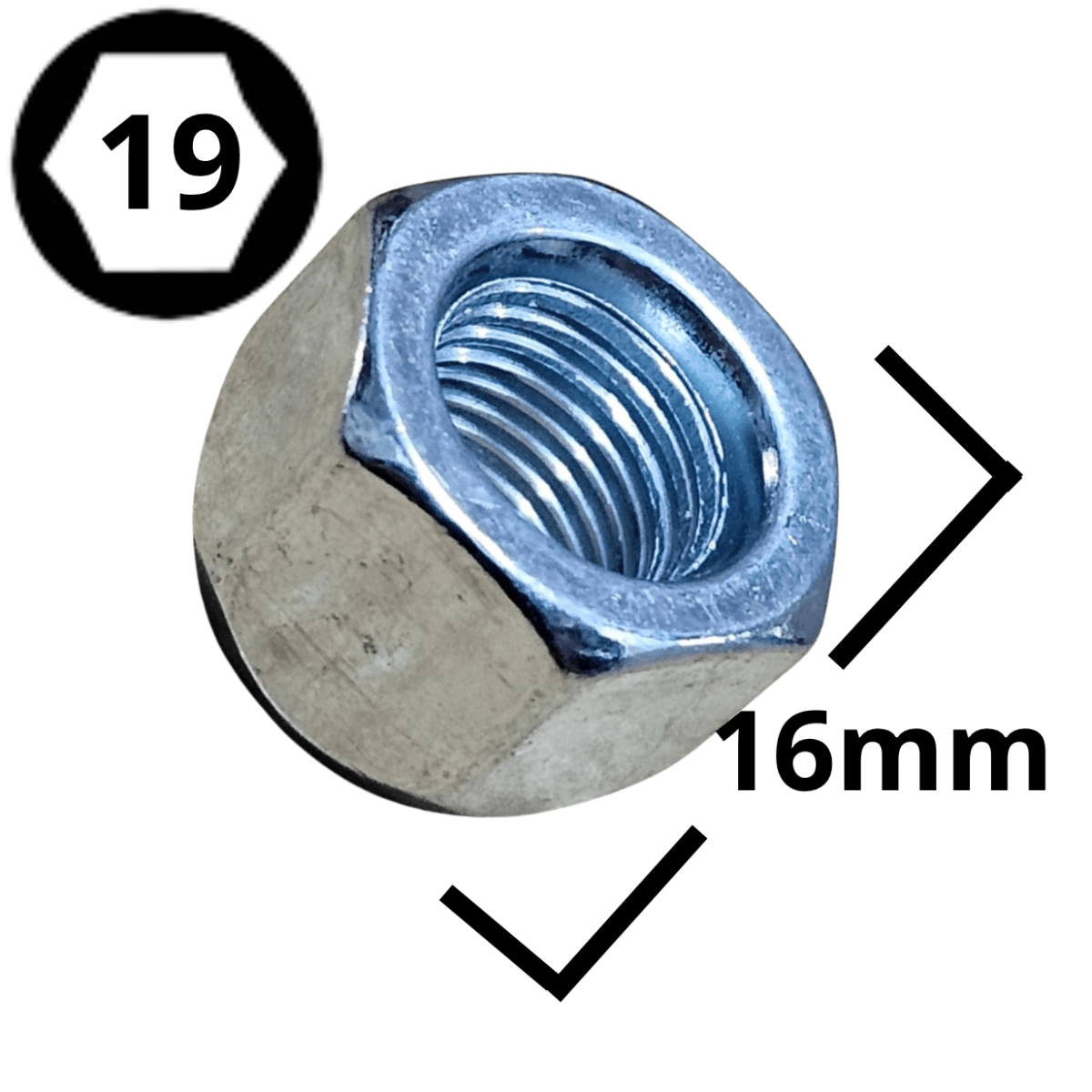 TUERCA DE RUEDA 12X1.5 HEXAGONO 19 ABIERTA (#87)2