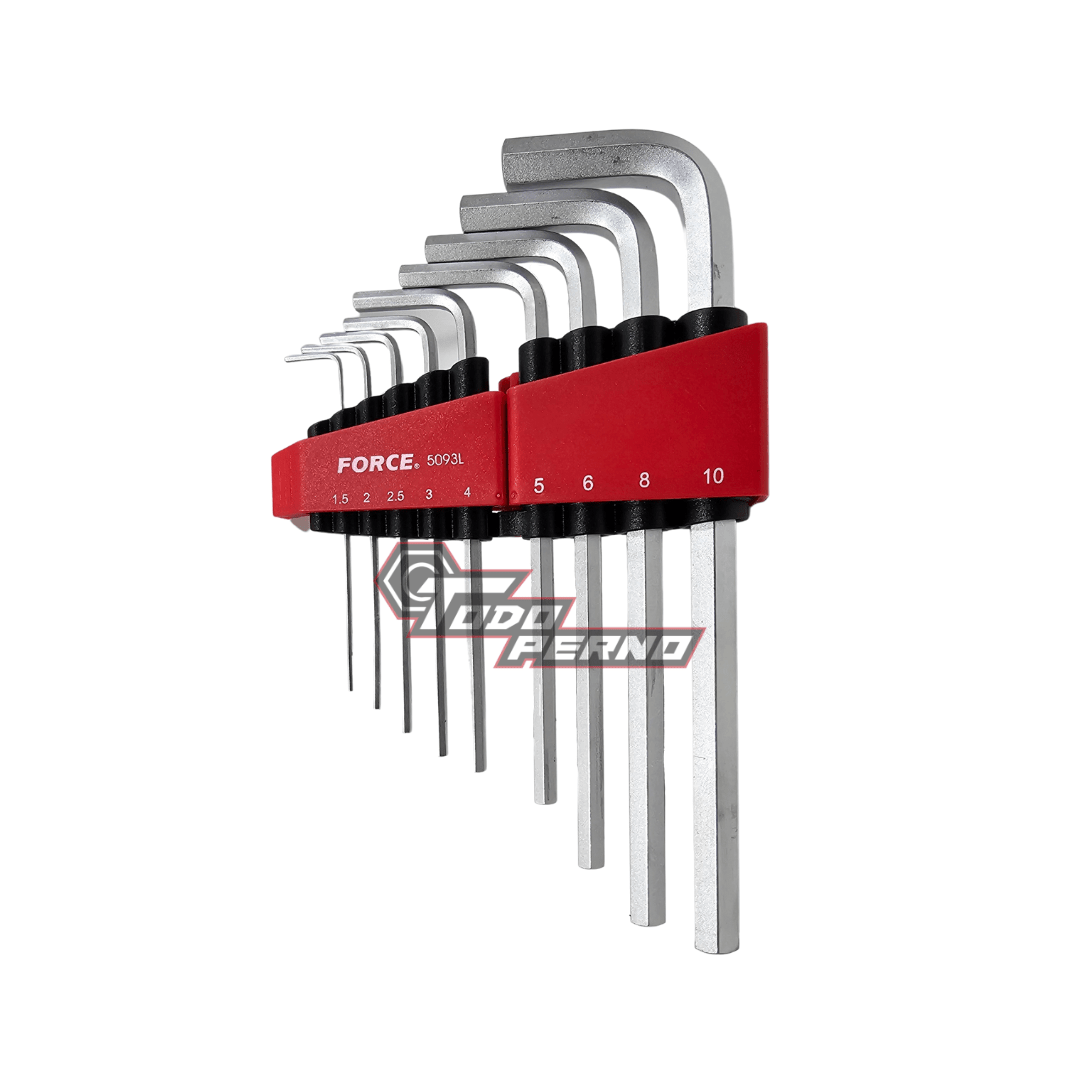JUEGO LLAVE ALLEN LARGA MILIMETROS 5193L FORCE4