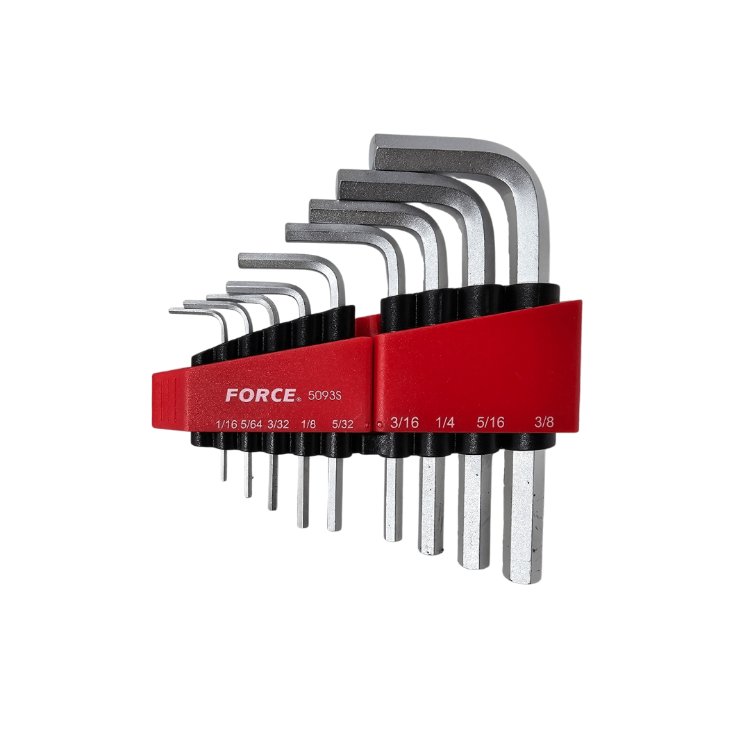 JUEGO LLAVE ALLEN CORTA EN PULGADA 5093S FORCE2