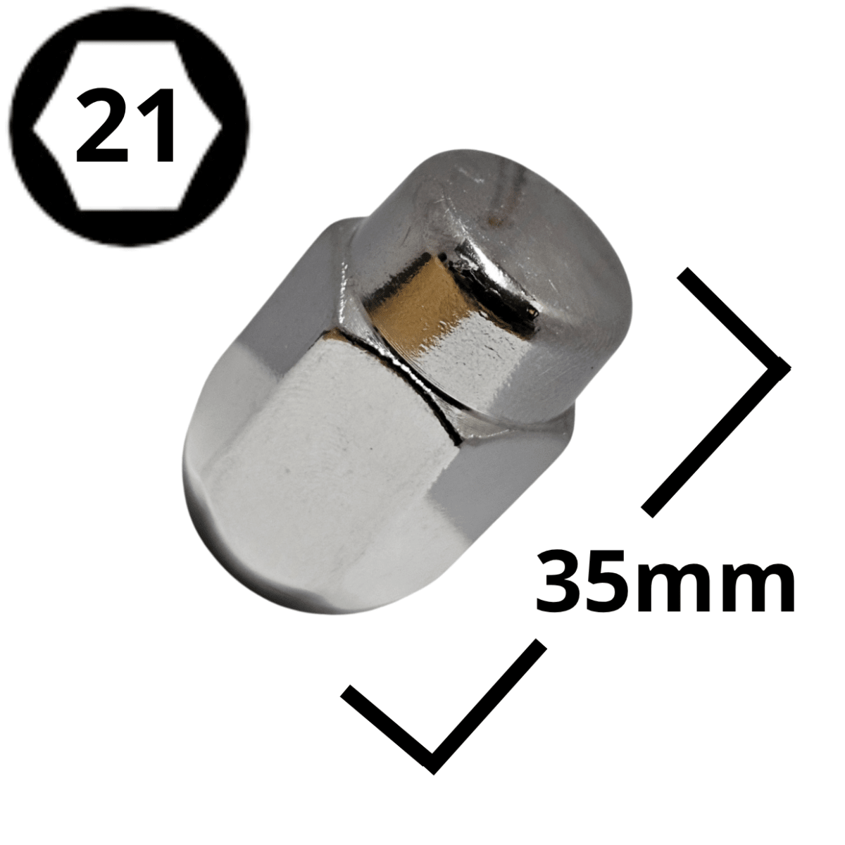 TUERCA DE RUEDA 12X1.5 HEX 21 LARGA (#49) 0