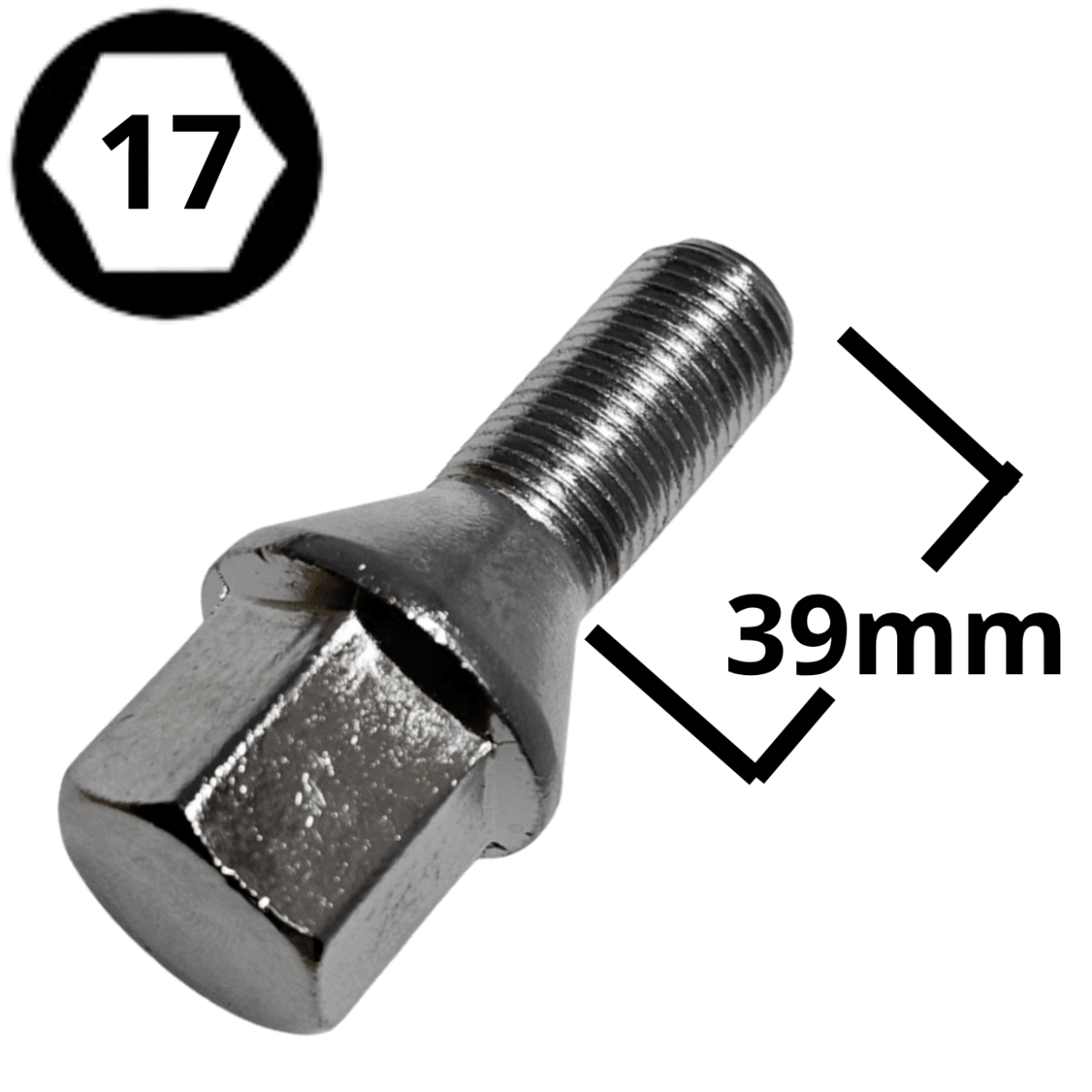 PERNO DE RUEDA 14x1.5x39 HEX17 (#135-2) 1