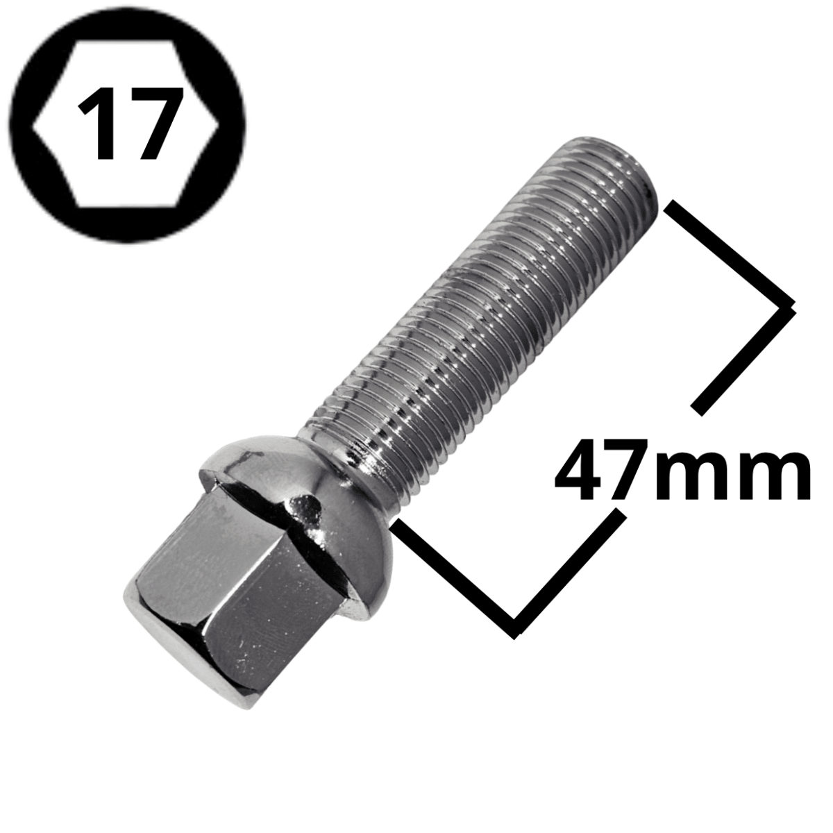 PERNO DE RUEDA 14X1.5X47 HEXAGONO 17 (#53) 1
