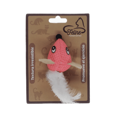 JUGUETE FELINE Ratón plumas