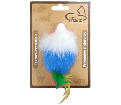 JUGUETE FELINE Ratón con plumas