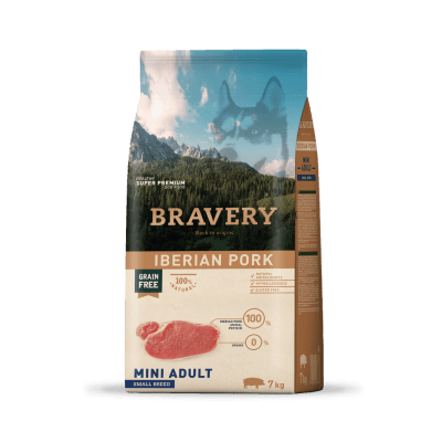 BRAVERY Perro adulto raza pequeña (cerdo iberico) 7 kg