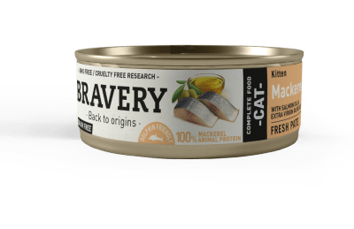 LATA BRAVERY Gato kitten sabor salmón 70 gr