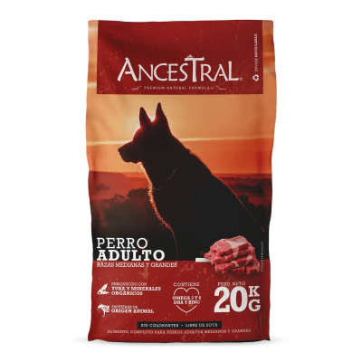 ANCESTRAL perro adulto raza mediana a grande 20 kg