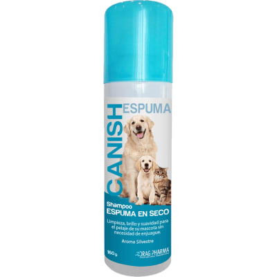 Shampoo Canish Espuma Seca perros y gatos 160 gr