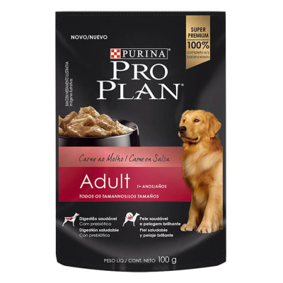 POUCH PRO PLAN PERRO adulto carne en salsa 100g
