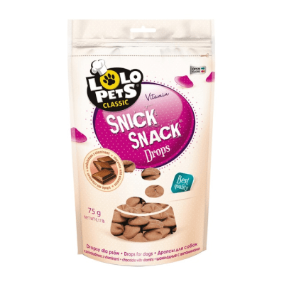 LOLO PETS SNICK SNACK DROPS CHOCOLATE 75 Gr1