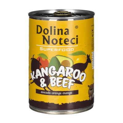LATA DOLINA SUPERFOOD PERRO	canguro y vacuno (kangaroo beef) 400gr1