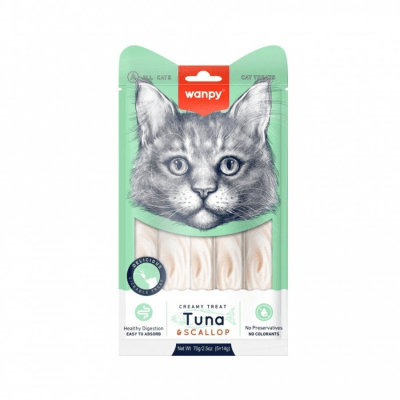 WANPY GATO creamy tuna y scallop (atún y ostión) 70 gr 5 unid.