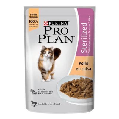 POUCH PRO PLAN GATO esterilizado pollo en salsa 85g
