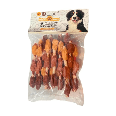 HUESO NATURAL CHOICE brocheta triple sabor (pollo, hígado y pato)1