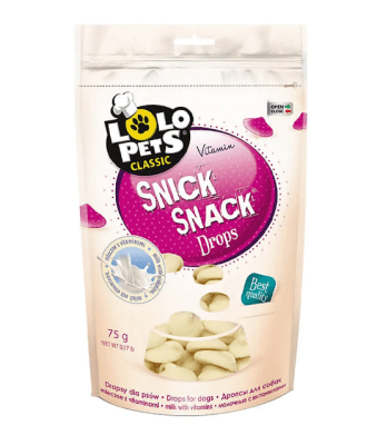 LOLO PETS SNICK SNACK DROPS LECHE 75 Gr