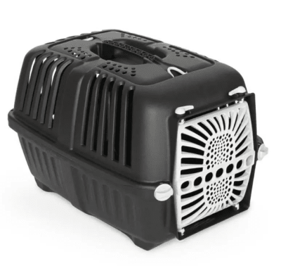 JAULA TRANSPORTE PRATIKO negra completa pequeña