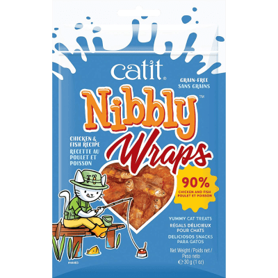 Catit Nibbly wraps pollo y pescado 30 gr