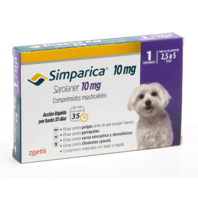 SIMPARICA Antiparasitario oral 2.5-5 KG