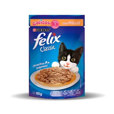 POUCH FELIX GATITOS pollo 85 gr