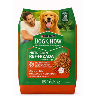 DOG CHOW adulto raza mediana grande sabor carne pollo1
