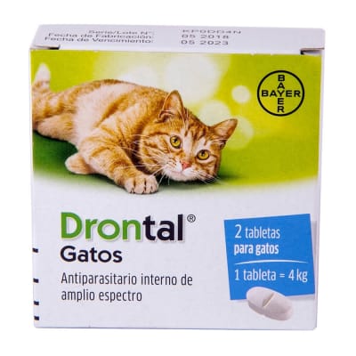 DRONTAL ANTIPARASITARIO GATO 1 comprimido