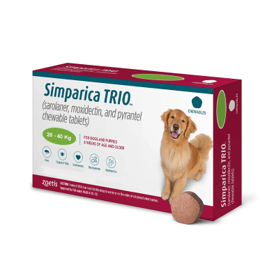 SIMPARICA TRIO 20-40 KG 1 comprimido