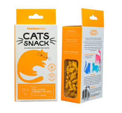 GALLETA CATS SNACK pollo con hierba gatera 80 gr1