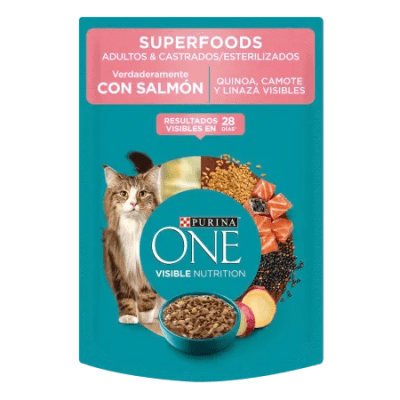 POUCH PURINA ONE	gato sabor salmón 85g