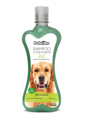 SHAMPOO PETBRILHO 2X1 CON ACONDICIONADOR 500 ml