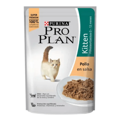 POUCH PRO PLAN GATO kitten pollo en salsa 85g