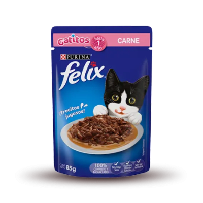 POUCH FELIX GATITOS carne 85 gr1