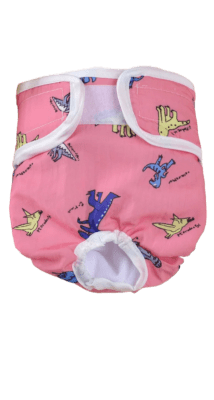 PAÑAL PARA EL CELO ROSADO PERRO