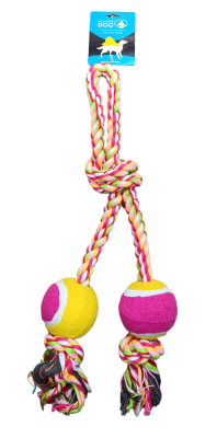 JUGUETE WONDER DOG CUERDA ALGODON CON 2 PELOTAS