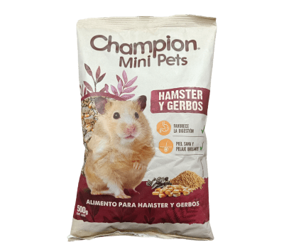 ALIMENTO HAMSTER Y JERBOS Champion mini pets 500 gr