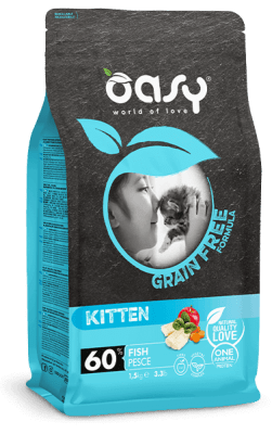 OASY GATO KITTEN LIBRE DE GRANOS pescado (Fish) 1.5kg1