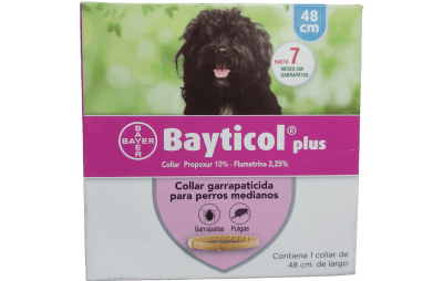 Collar Bayticol PLUS Antipulgas y Garrapatas Perro mediano 48 cm