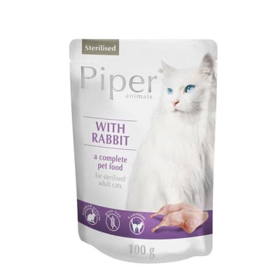 POUCH PIPER GATO conejo (rabbit) 100 gr
